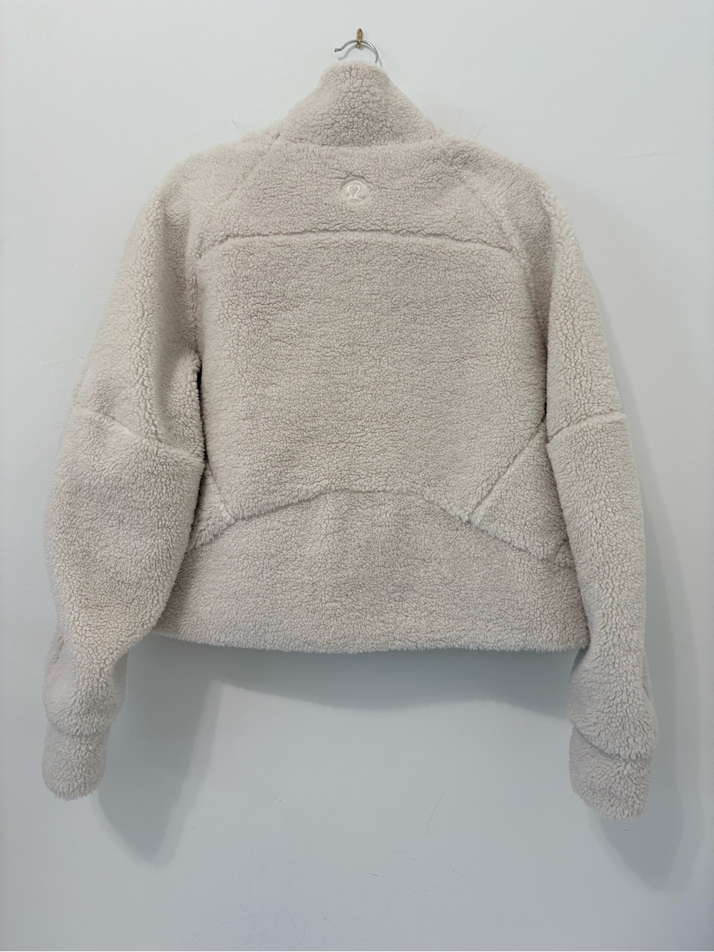 Lululemon Scuba Oversized Fleece Funnel Neck M/L Bone EUC - Picture 6 of 12
